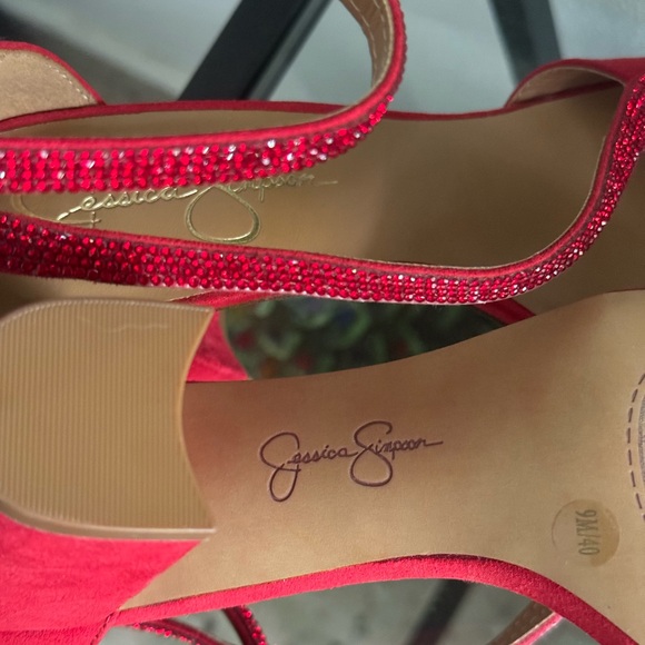 Red High Heels Jessica Simpson New - Picture 7 of 9